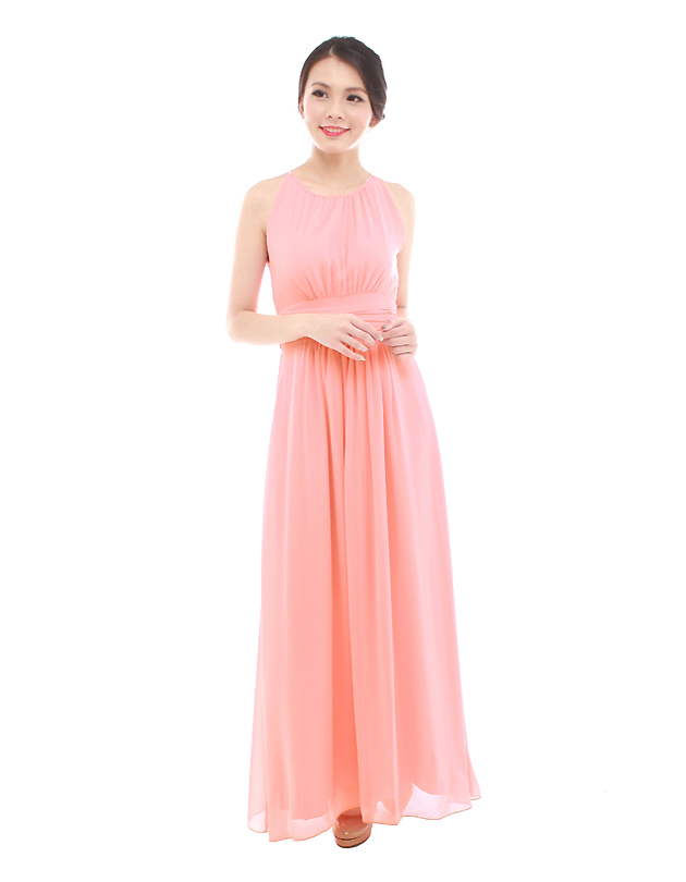 Ava Maxi Dress in Peach